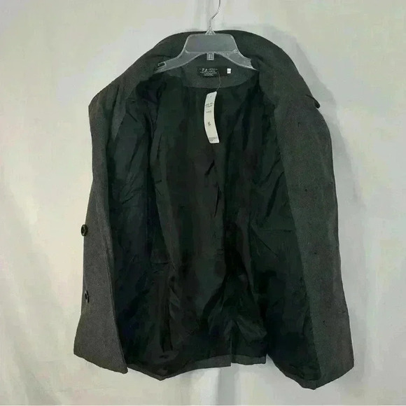 NWT Coat Jacket Button Up Front Pockets Snap Button Collar Womens Size XL Gray - Picture 8 of 15